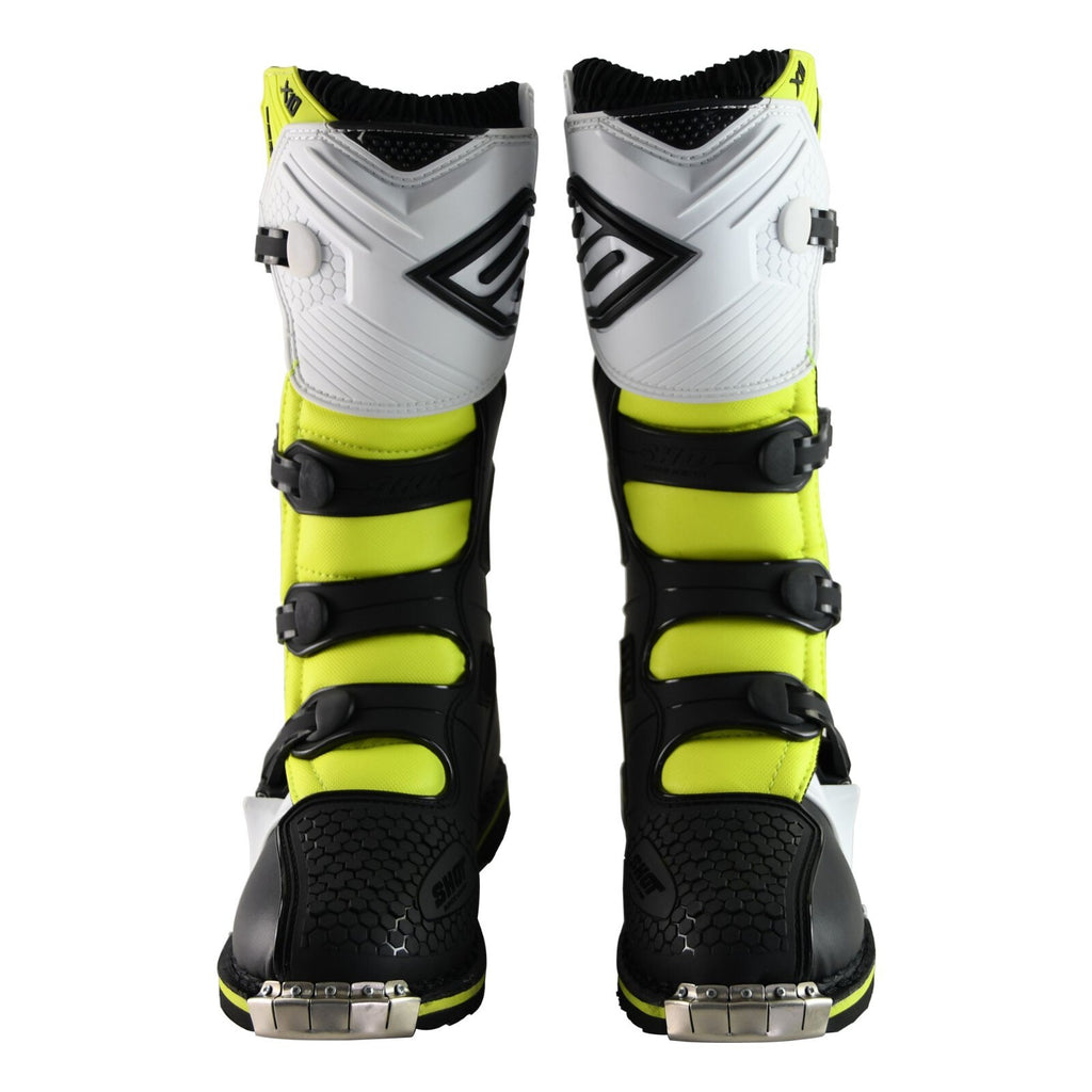 Shot X10 2.0 MX Motocross Boots Adult UK 11 - EU 46 - Black/White/Yellow