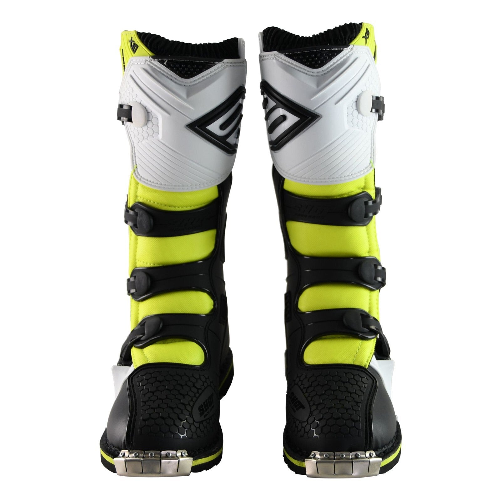 Shot X10 2.0 MX Motocross Boots Adult UK 11 - EU 46 - Black/White/Yellow