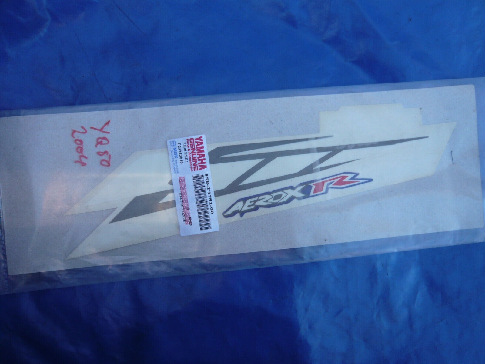 Genuine Yamaha YQ50 Aerox 2004 Left Fairing Decal Emblem Graphic - 5SB-F1781-10
