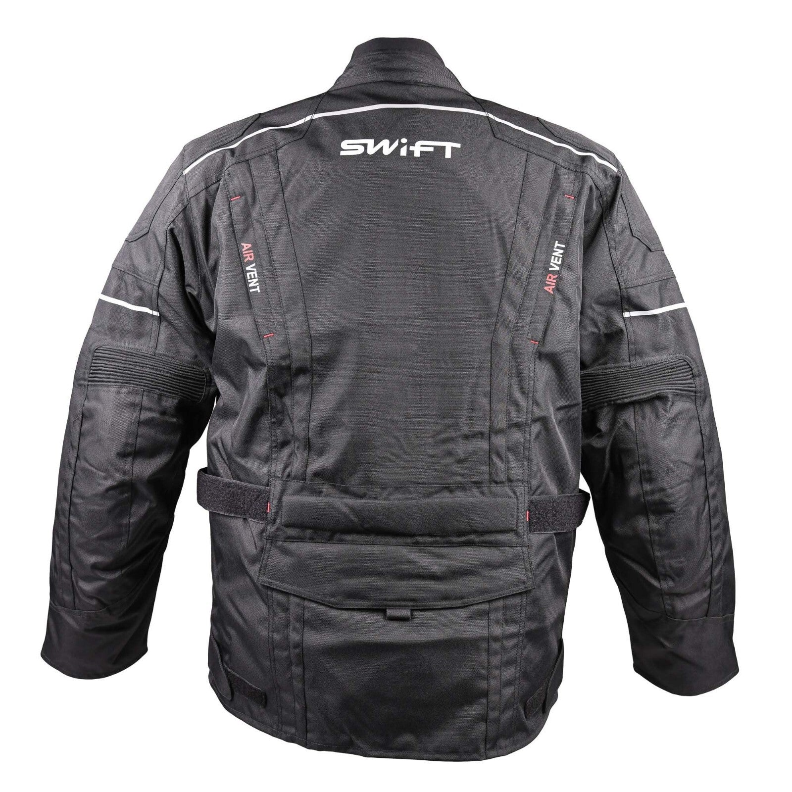 Swift S1 Textile Moto Motorcycle WaterProof Road Jacket - Black - XL & 2XL