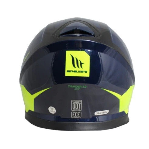 MT Thunder 3 SV Ray Motorcycle Motorbike Full Face Helmet Gloss Navy Fluo Yellow