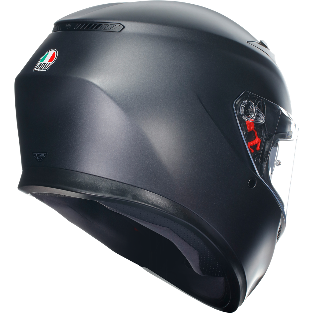 AGV K3 Solid Matt Black ECE2206 Full Face ACU Gold Motorcycle Motorbike Helmet