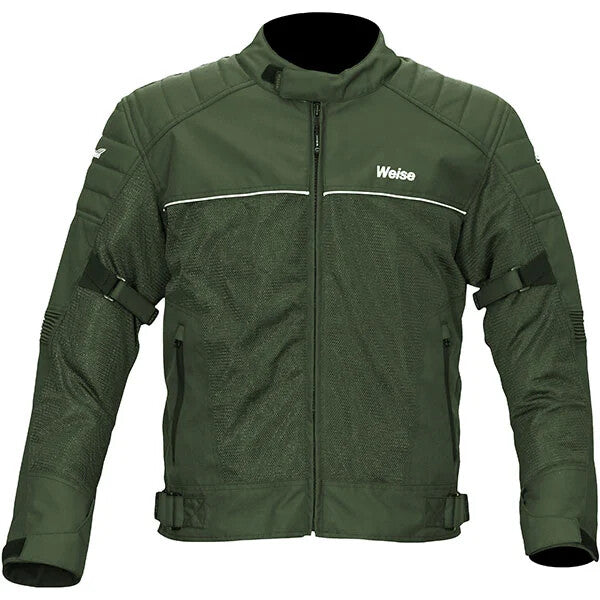 Weise Scout CE AA Mesh Air Summer Textile Motorcycle Motorbike Jacket - Olive