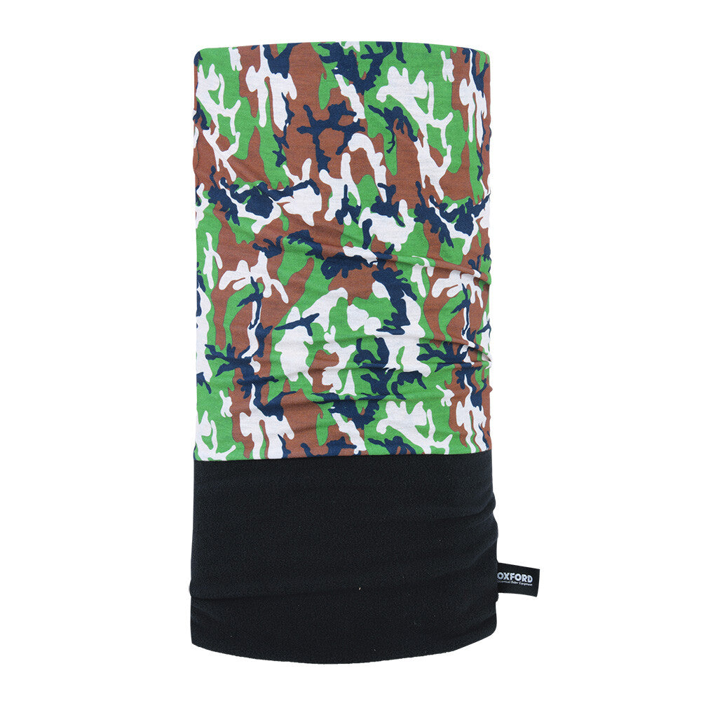 Oxford Snug Motorcycle Motorbike Scooter Balaclava Neck Warmer Green Camo NW413