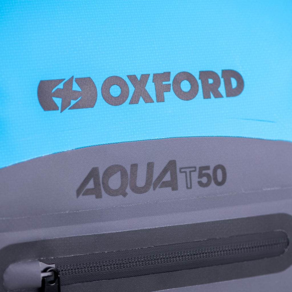 Oxford AQUA T-50 Waterproof Motorcycle Motorbike 50 Litre Roll Bag - Blue