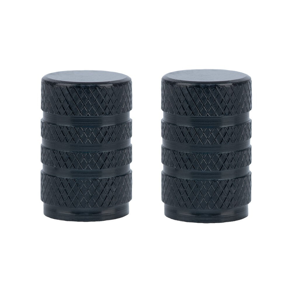 GT Moto Universal Black Valve Caps (pair)  inc. Internal O'Ring GTM50046