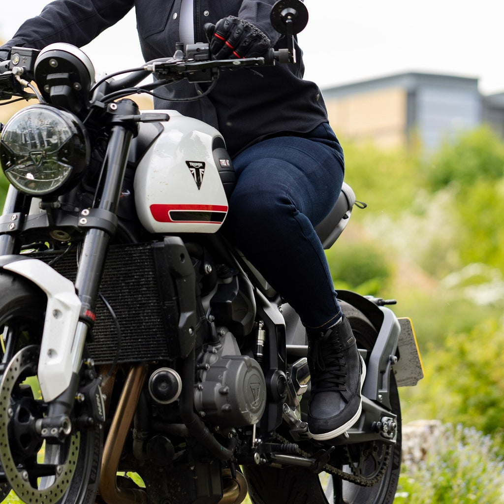 Oxford Super Stretch CE AA Motorcycle Motorbike Slim Womans Jeans Indigo Blue