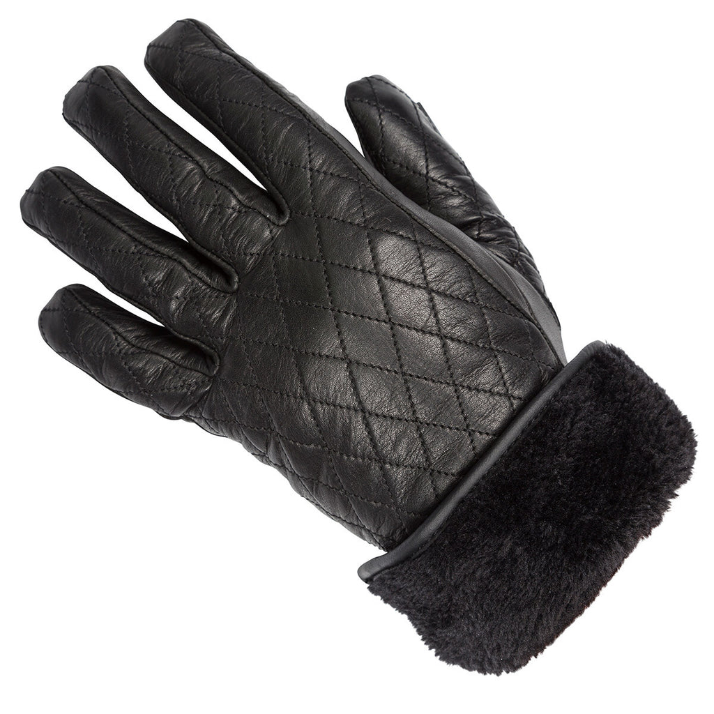 Spada Hartbury WP Waterproof Ladies Leather Motorcycle Motorbike Gloves Black