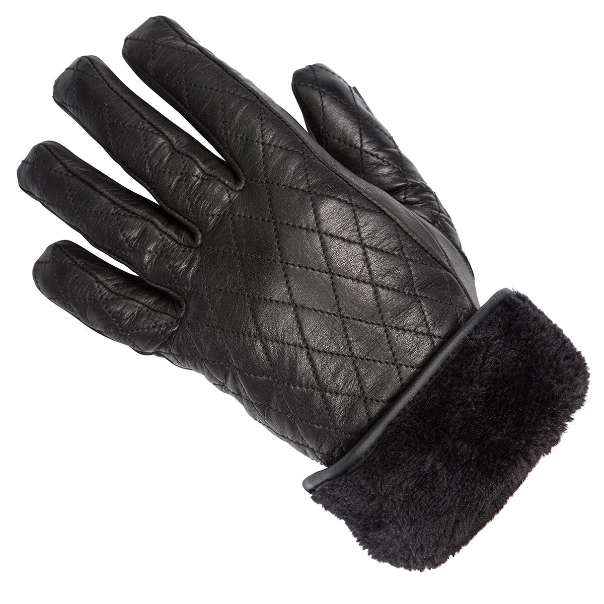 Spada Hartbury WP Waterproof Ladies Leather Motorcycle Motorbike Gloves Black