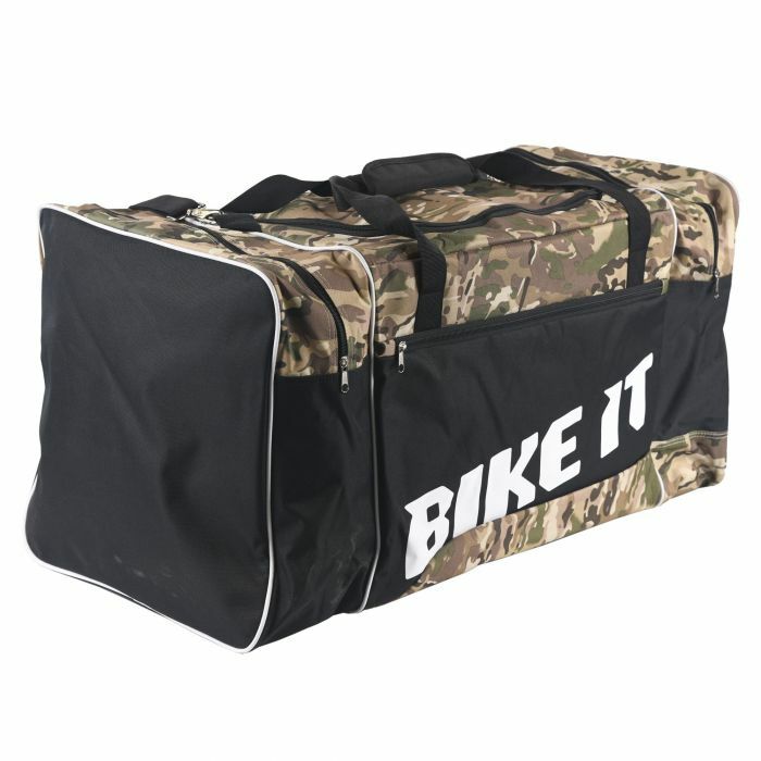 Bike It Motocross MX Motorcycle Motorbike Track Luggage Kit Bag 128L - Camo