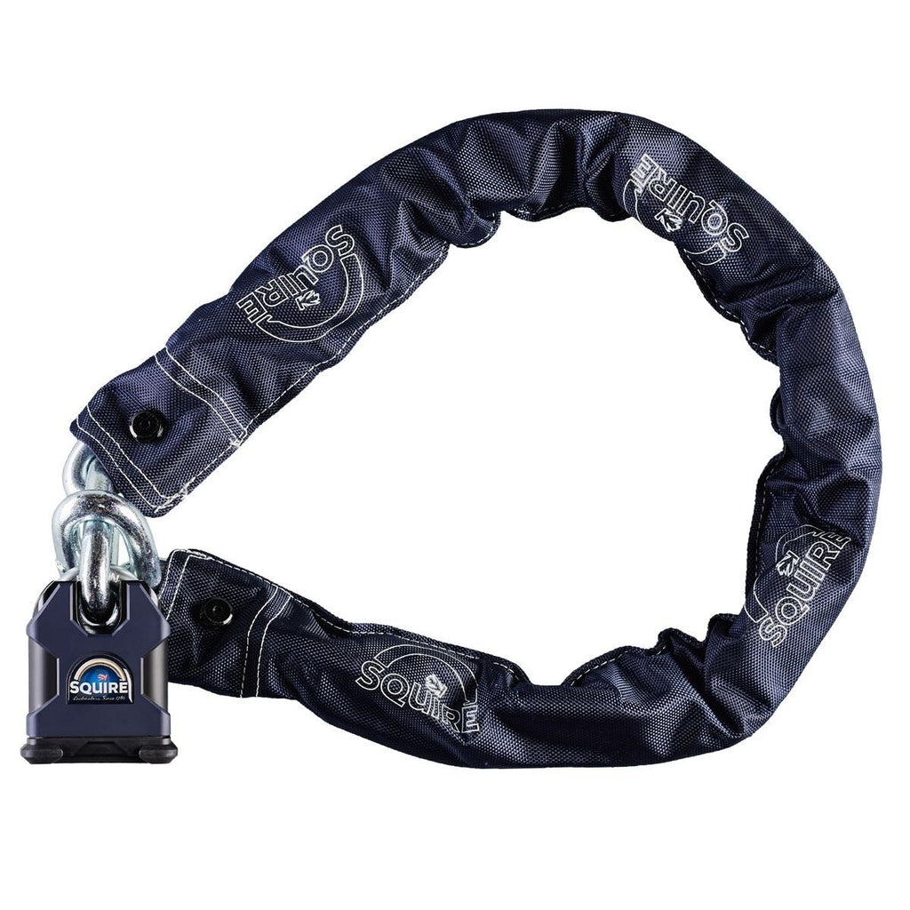 Motorcycle Bicycle Squire 14mm Chain SS65CS Padlock Inc. Sold Secure - Diamond