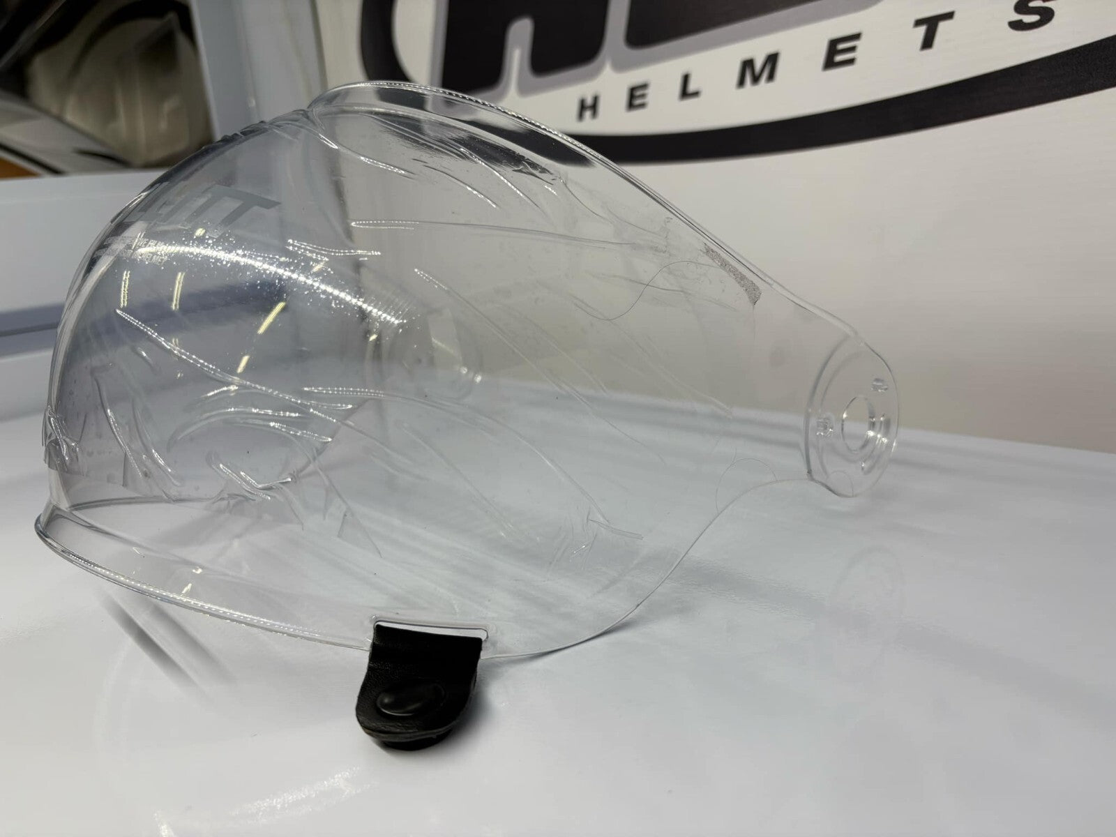 Ex-Display Bell Bullitt Bubble Clear Visor, Black Tab - P401-FS-JH Helmet Visor