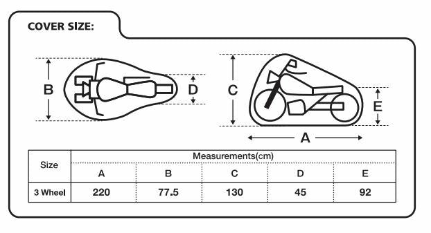 Oxford Aquatex MP3 / 3 Wheeler Motorcycle Motorbike Scooter Waterproof Cover