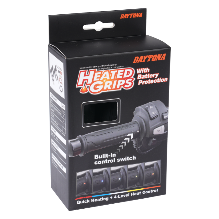 Daytona Motorcycle Battery Protect Heated Grips 22mm Integrated Controller 89820