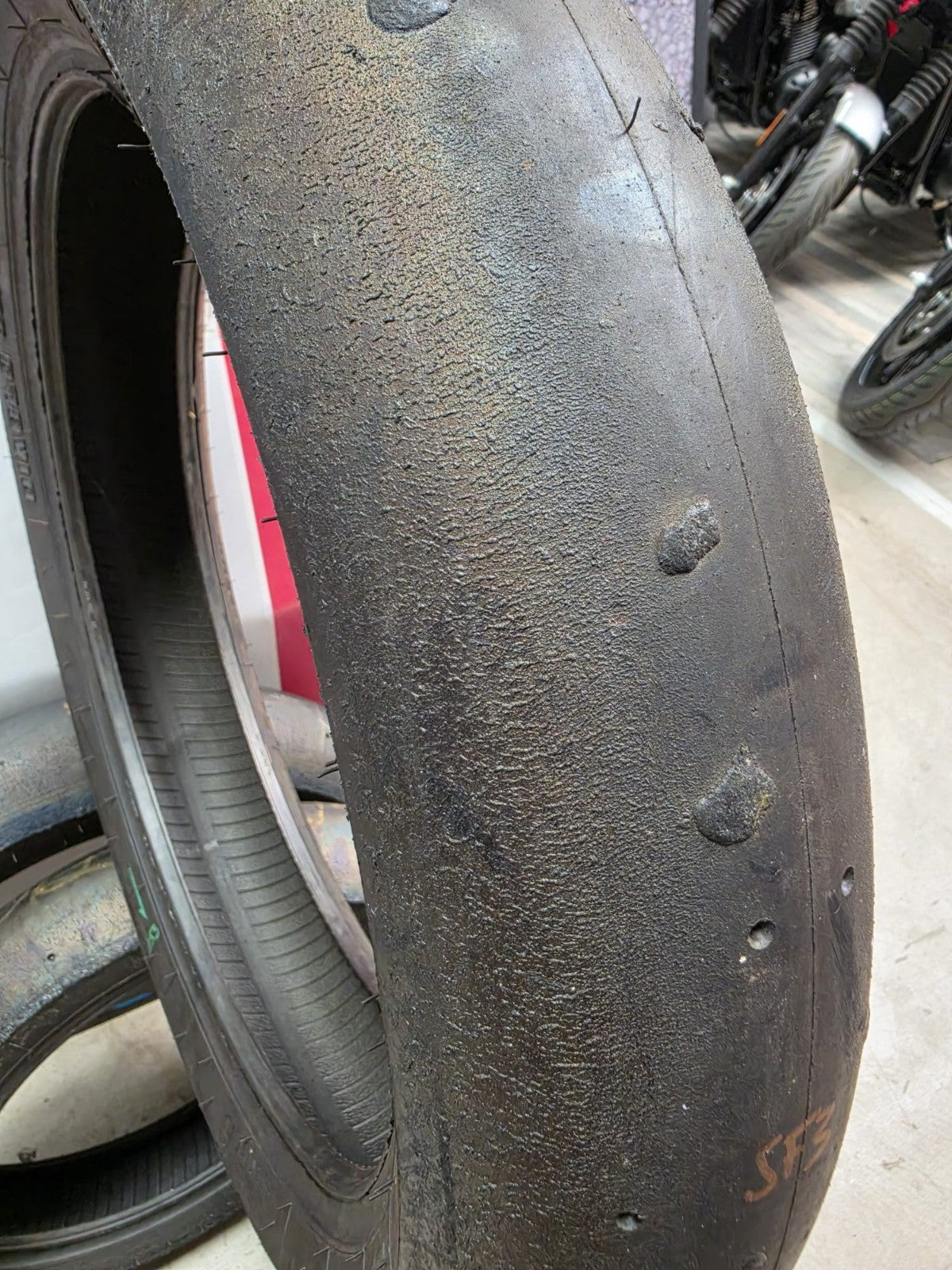 Pirelli Diablo Superbike SC1 125/70-17 Used BSB Scrub Motorcycle Tyre - SF3
