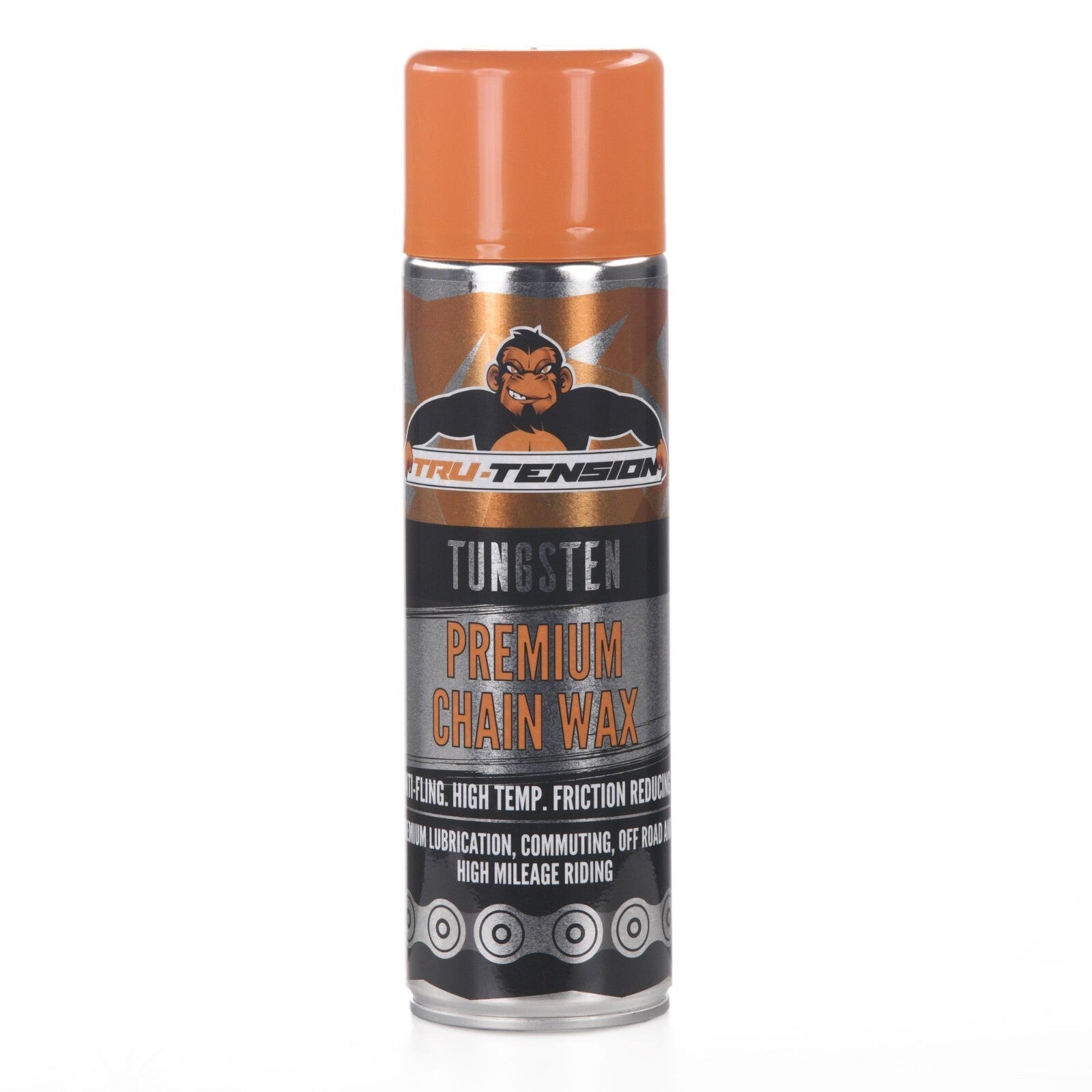 Tru Tension Tungsten Premium Motorcycle Motorbike AntiFling PTFE Chain Wax 500ml