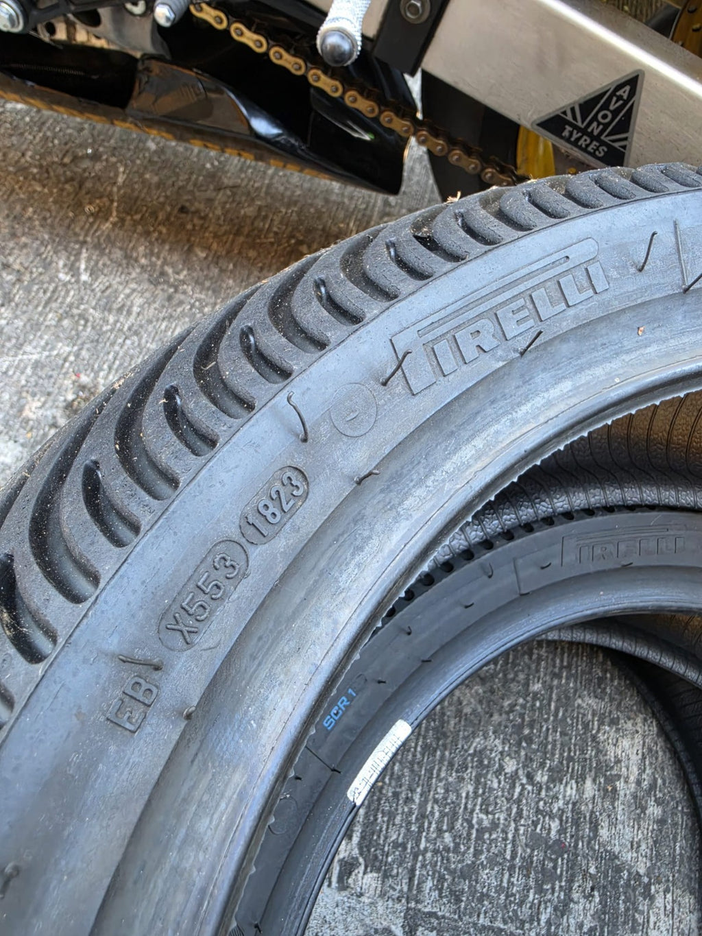 Pirelli Diablo Rain Rear SCR1 Part worn scub motorcycle tyre