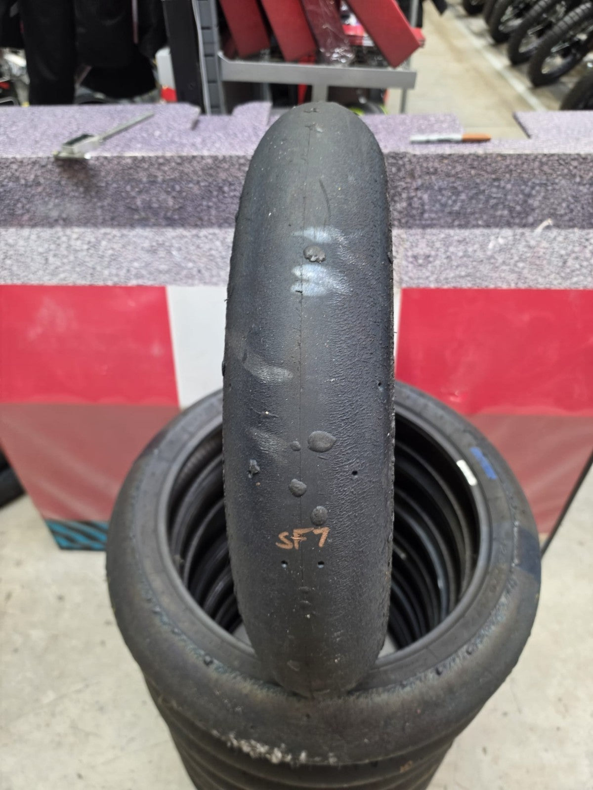 Pirelli Diablo Superbike SC1 125/70-17 Used BSB Scrub Motorcycle Tyre - SF7