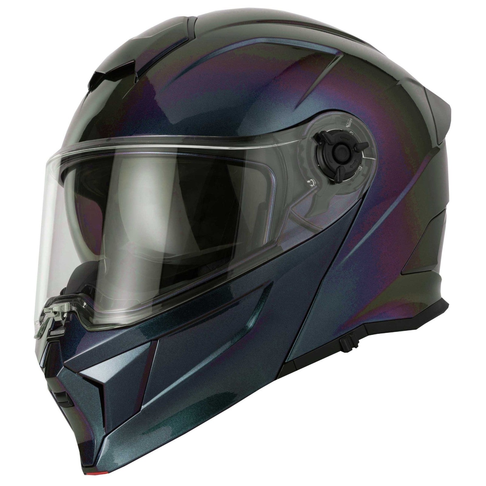 VCAN H276 Gradient Green Purple Flip Front ECE 2206 Motorcycle Motorbike Helmet