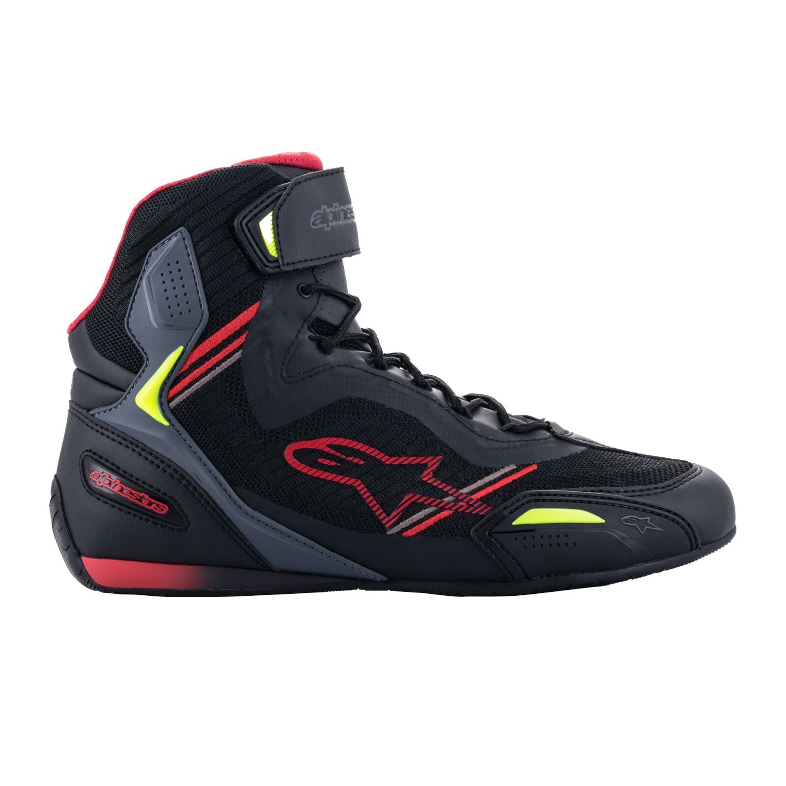 Alpinestars Faster 3 Rideknit Motorcycle Motorbike Sports Shoe Boots Black Red