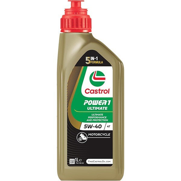 Castrol Power 1 Ultimate 4T 5W/40 Fully Synthetic Motorcycle Engine Oil - 1L