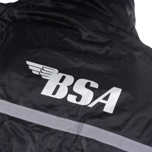 BSA Waterproof Motorcycle Motorbike Over Jacket - Black
