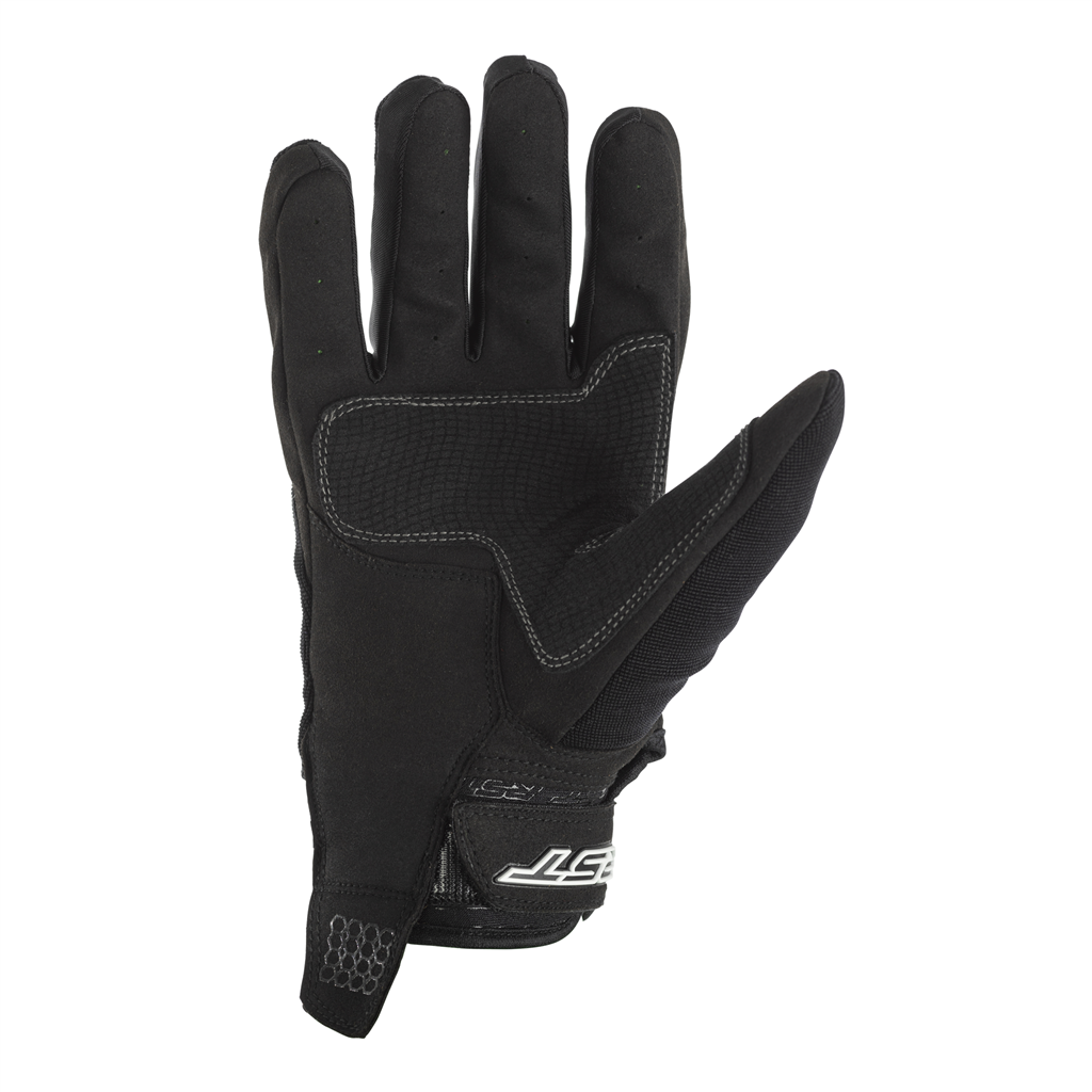RST Rider CE Motorcycle Motorbike Short Lightweight Textile Gloves - Black