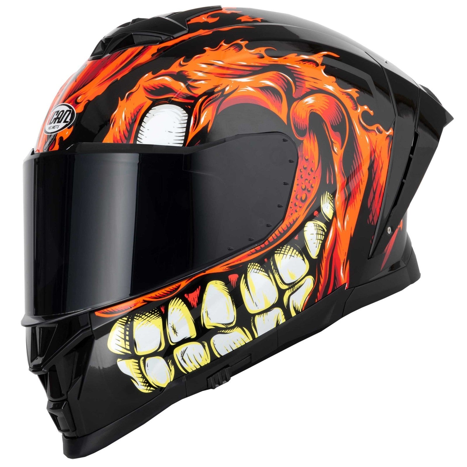 Vcan H162 Facestroke Red ECE2206 ACU Gold Motorcycle Motorbike Full Face Helmet