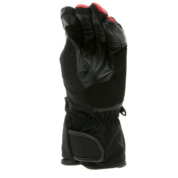 Weise Grid Waterproof Leather Textile Mix Motorcycle Motorbike Glove - Black Red