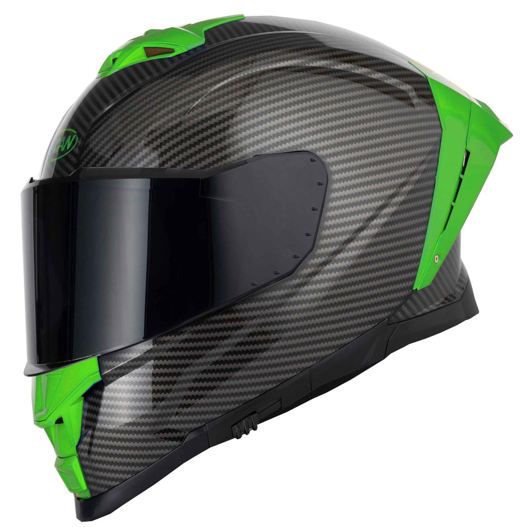 Vcan H162 X-Zero Green ECE2206 ACU Gold Motorcycle Motorbike Full Face Helmet
