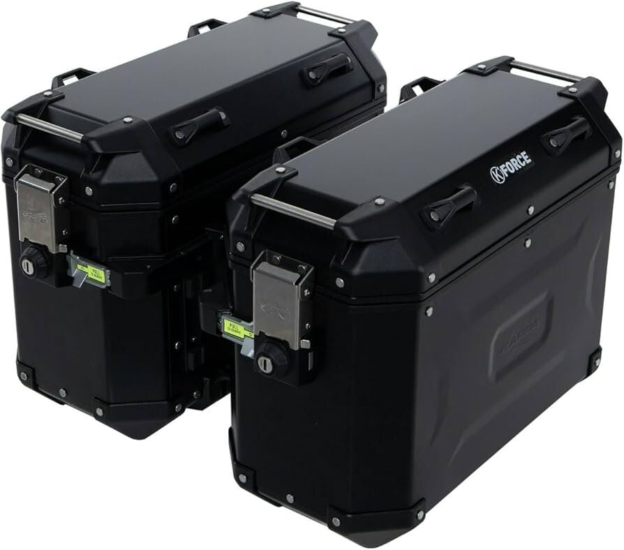 Kappa Motorcycle KFR37B Monokey Cam Black Aluminium 37L Pannier/Side Casee Pair