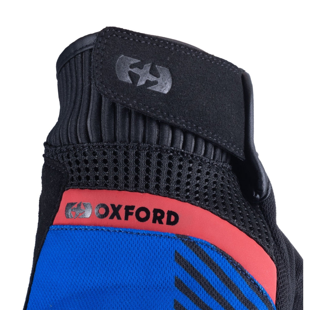 Oxford Motorcycle Motorbike Byron Mixed Summer Gloves Blue / Red