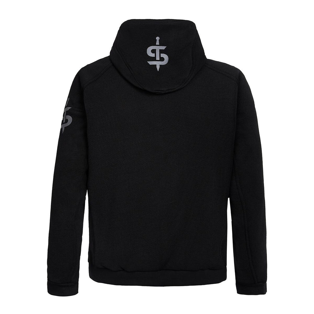 Spada Blade Zip Front CEAA Motorcycle Motorbike Armoured Hoodie Black