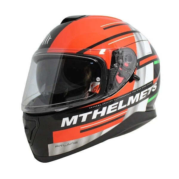 MT Thunder 3 SV Pitlane Motorcycle Motorbike Full Face Helmet Green Black Red