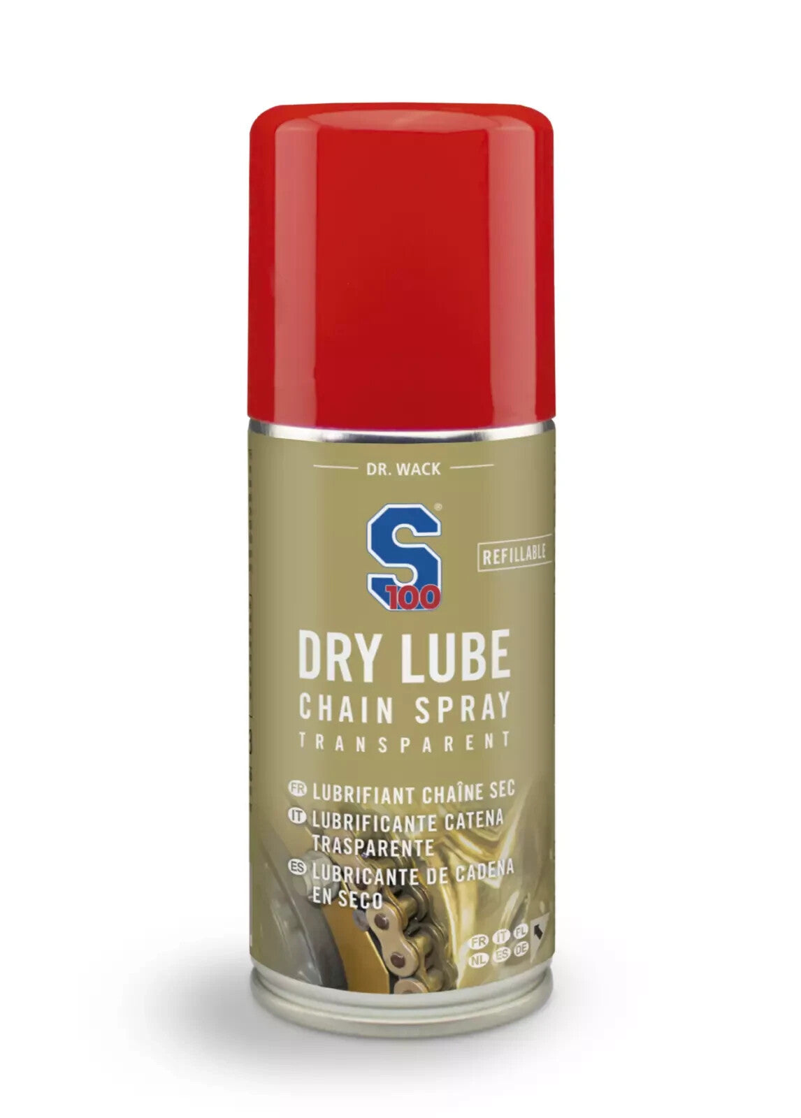 Dr Wack S100 Motorcycle Motorbike Dry Lube Chain Spray 100ml