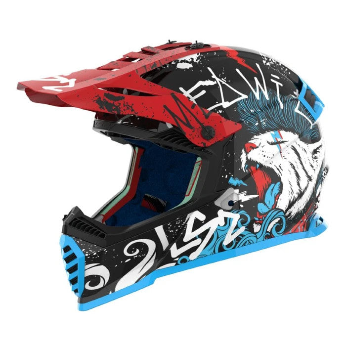 LS2 MX437 Fast Evo Mini 2 Kids ECE2206 MX Motocross Helmet Starmaw Black
