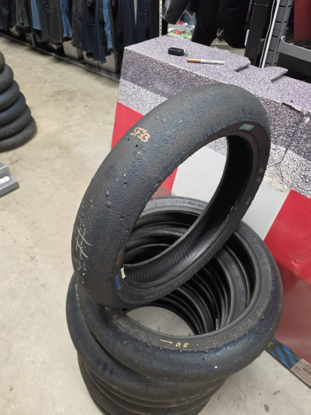 Pirelli Diablo Superbike SC1 125/70-17 Used BSB Scrub Motorcycle Tyre - SF33