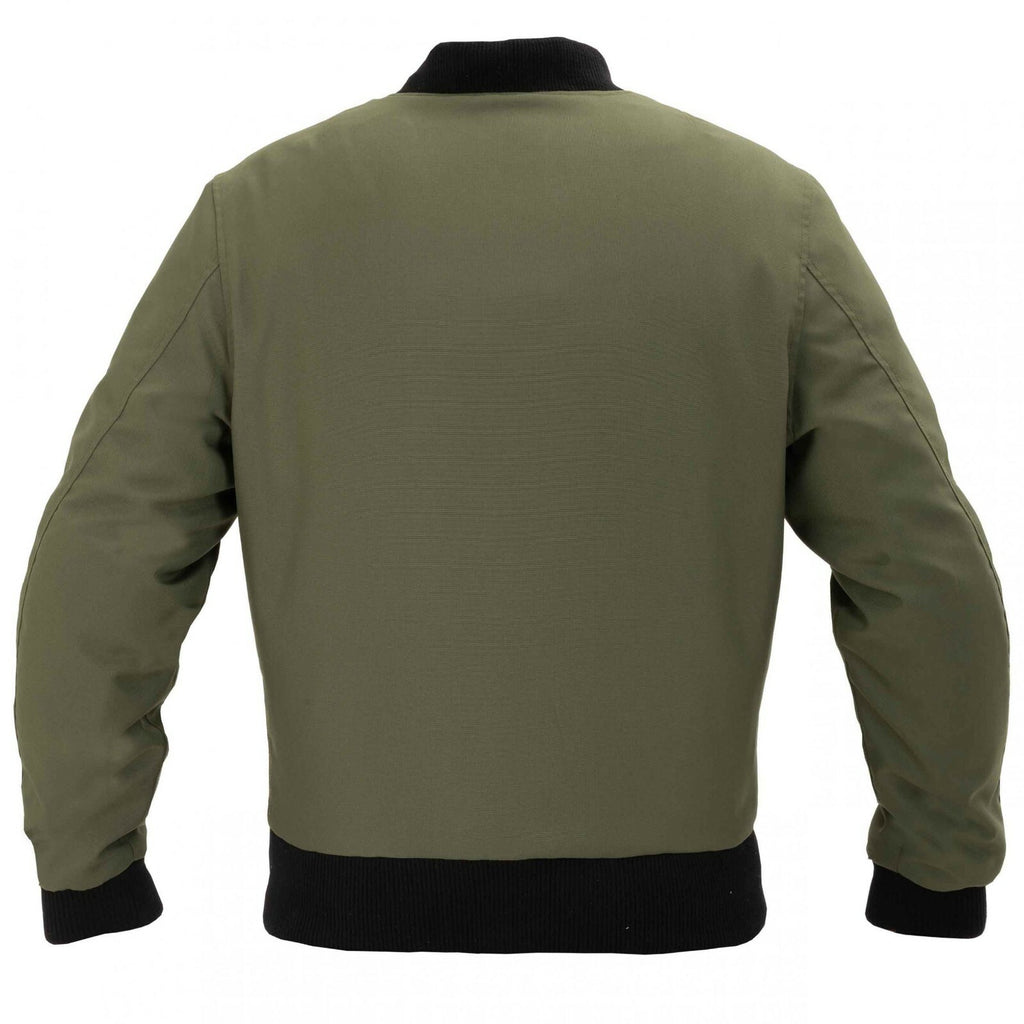 Rayven Combat Aramid Green Waterproof CEAA Motorcycle Motorbike Bomber Jacket