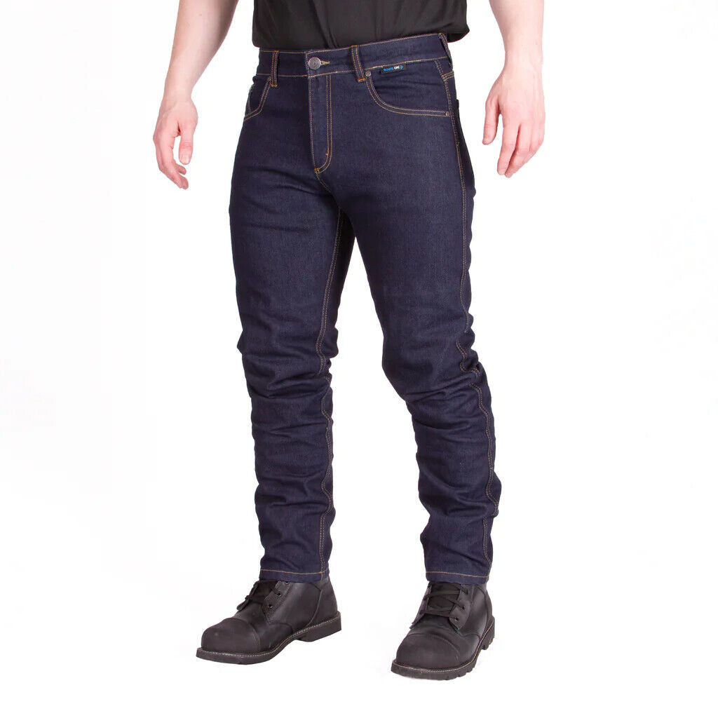 Merlin Stanford Single Layer Motorcycle Motorbike Riding Jean - Dark Blue