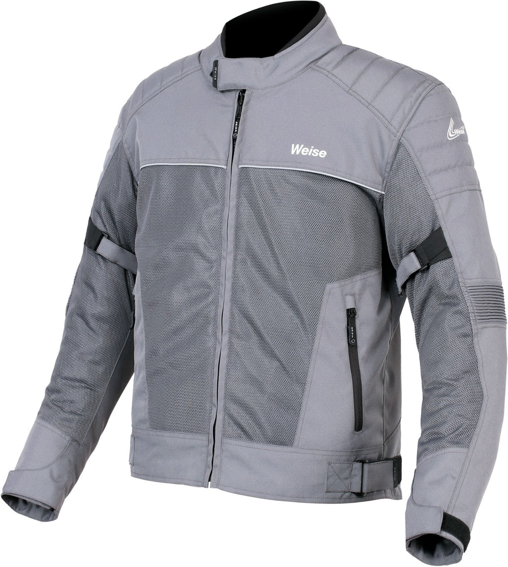 Weise Scout CE AA Mesh Air Summer Textile Motorcycle Motorbike Jacket - Grey