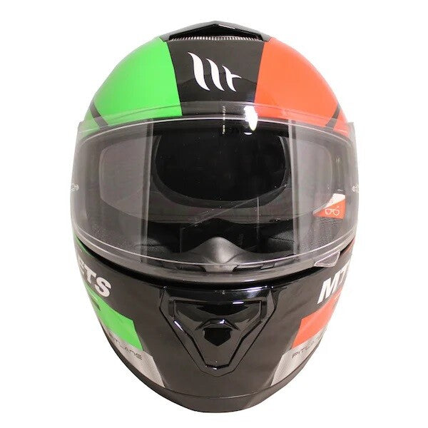 MT Thunder 3 SV Pitlane Motorcycle Motorbike Full Face Helmet Green Black Red
