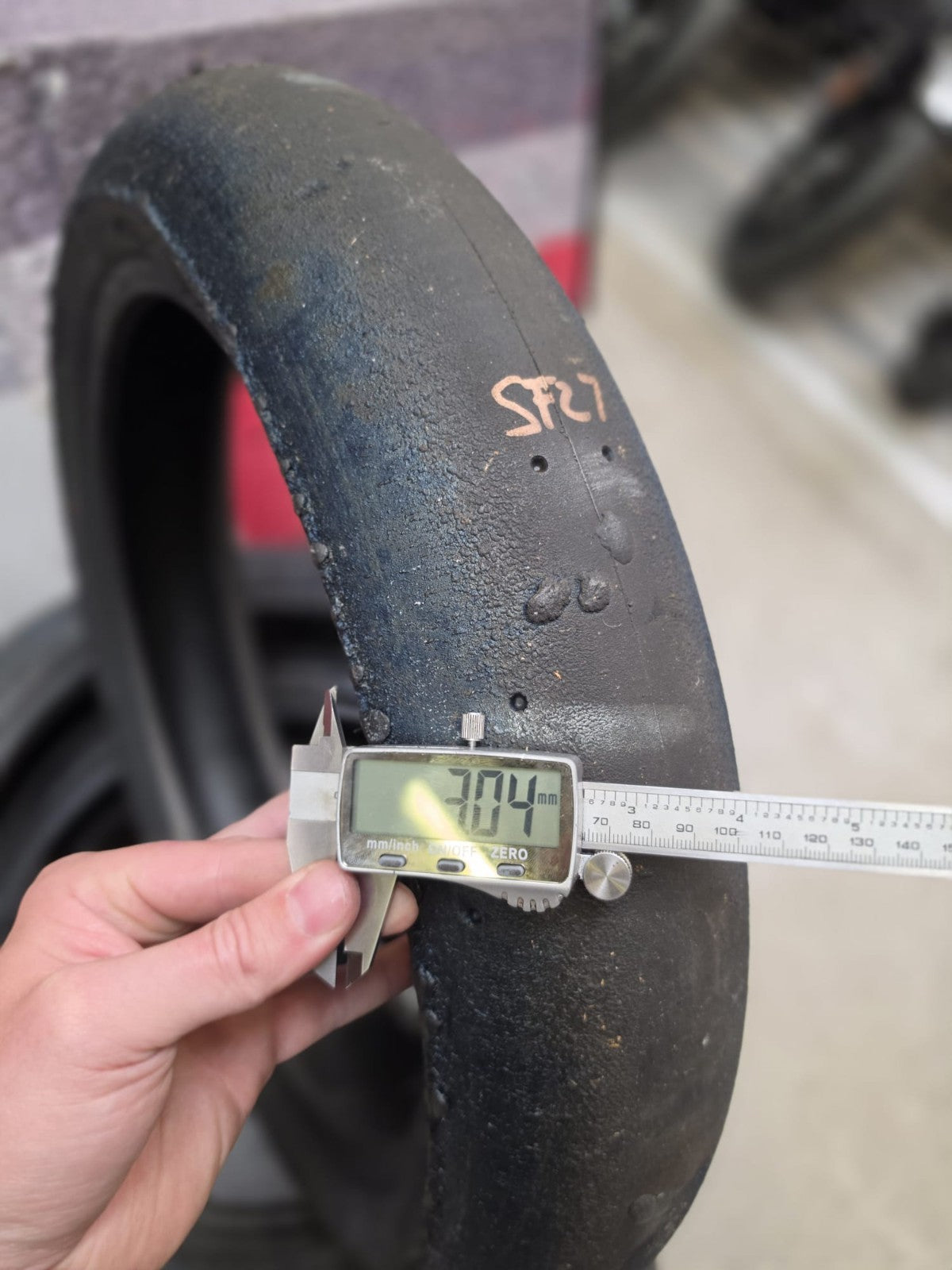 Pirelli Diablo Superbike SC1 125/70-17 Used BSB Scrub Motorcycle Tyre - SF27