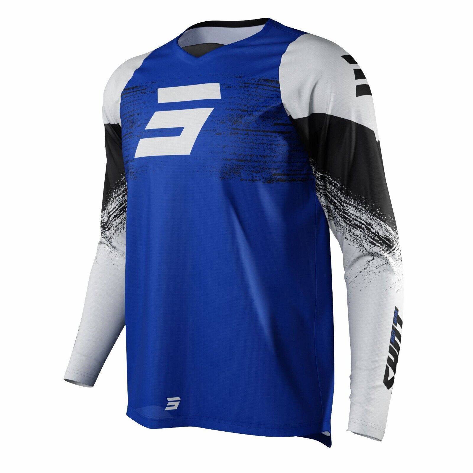 Shot Burst Jersey Motocross MX Off Road Jersey Burst Blue White