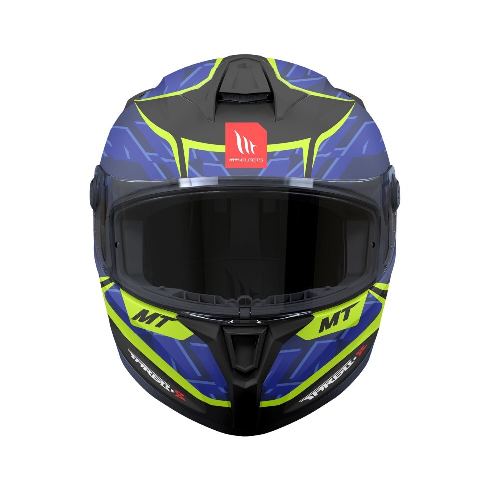 MT Targo S Surt ECE2206 Motorcycle Motorbike Helmet Matt Black Blue Yellow