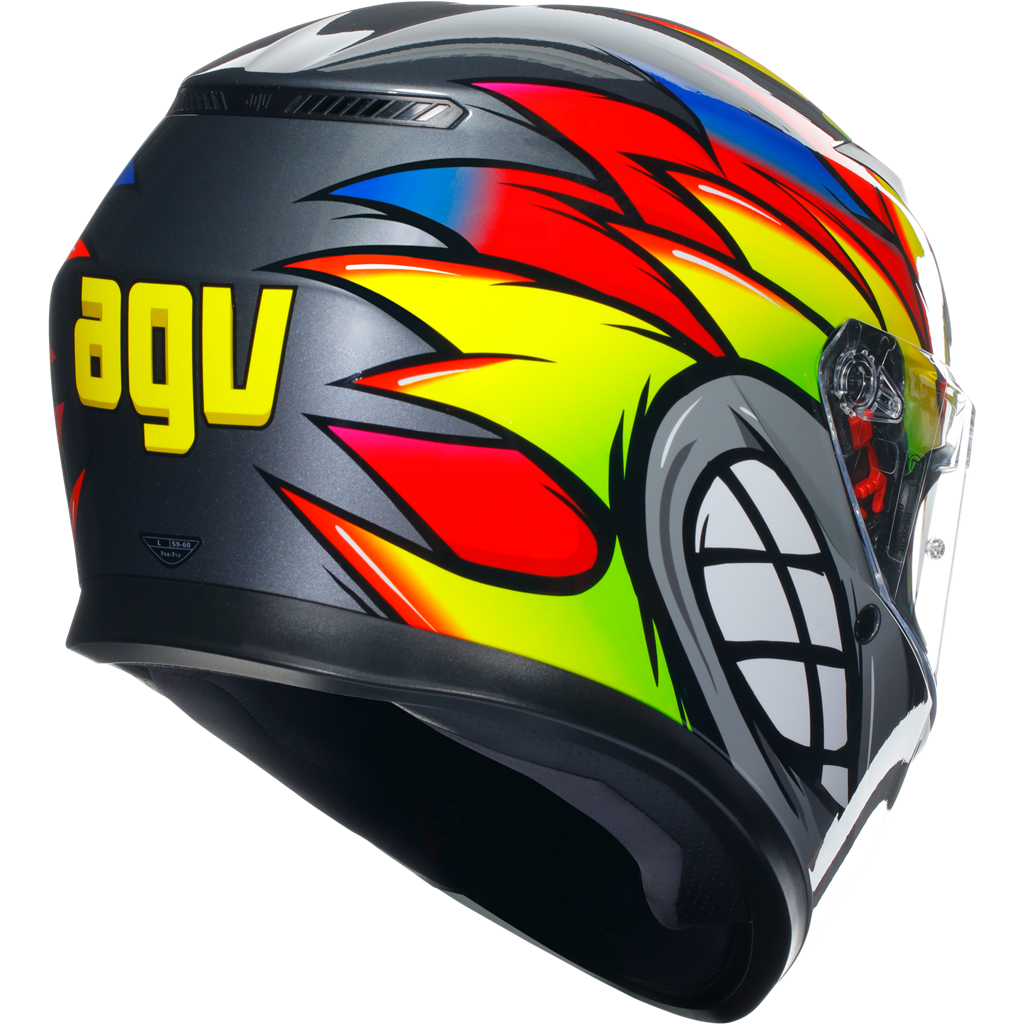AGV K3 Birdy 2.0 Yellow Red ECE2206 ACU Full Face Motorcycle Motorbike Helmet