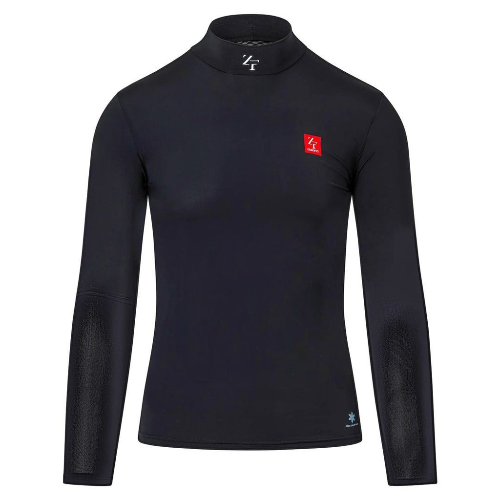 ZeroFit IceSkin Cooling Wicking Baselayer Long Sleeve Top - Black