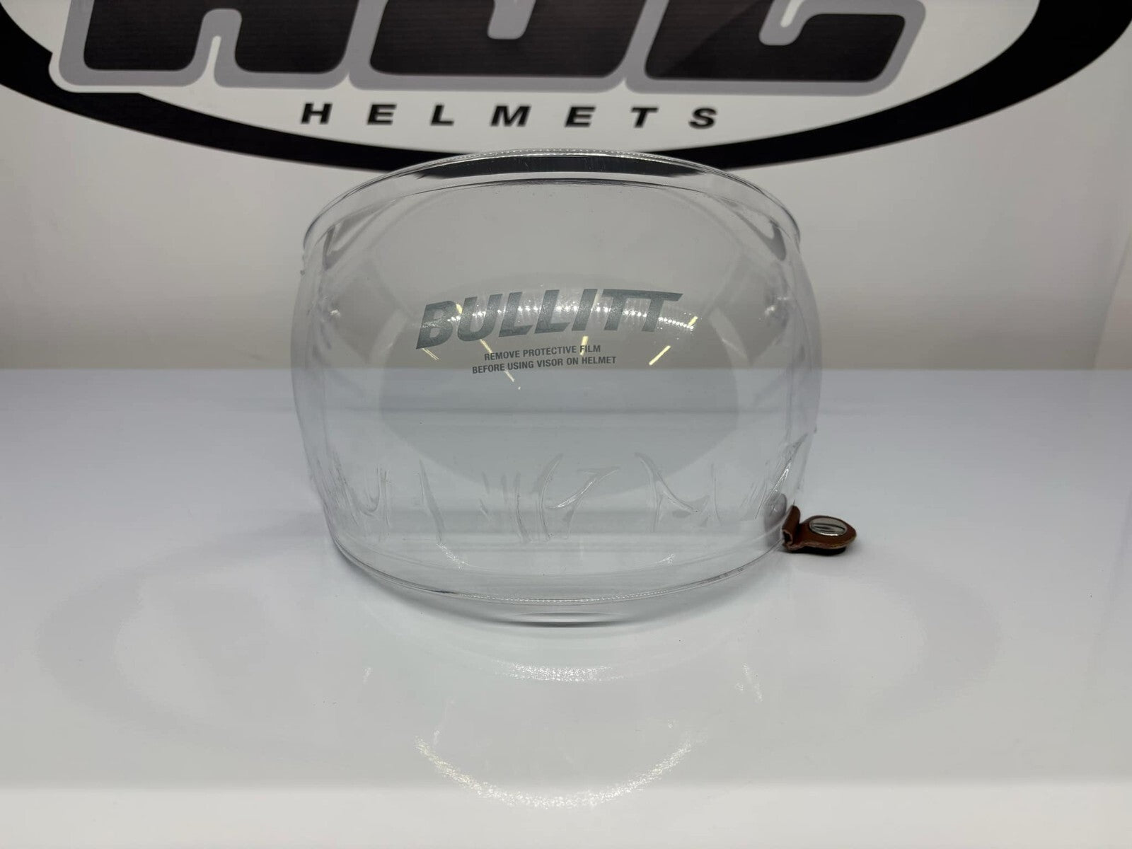 Ex-Display Bell Bullitt Bubble Clear Visor, Brown Tab - P401-FS-JH Helmet Visor