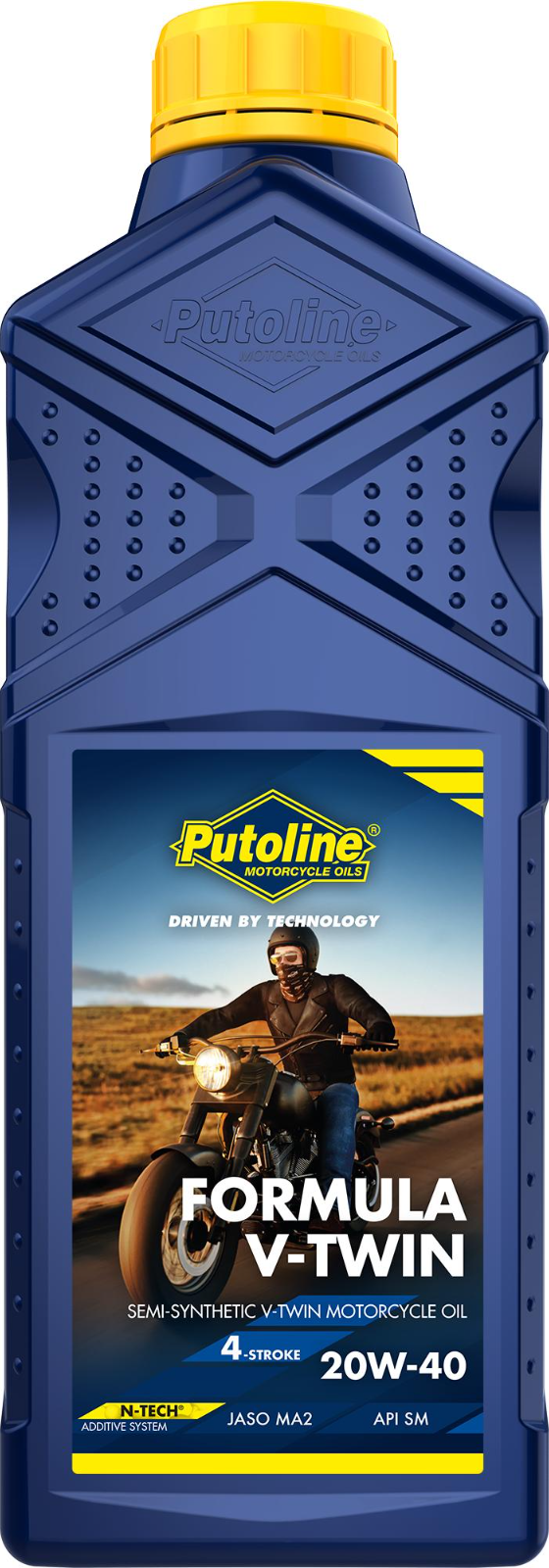 Putoline Formula V-Twin 20W/40 Semi Synthetic N-Tech Motorcycle Motorbike Oil 1L