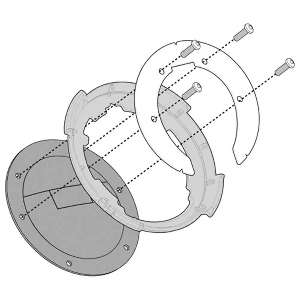 Givi BF04 Kappa BF04K Tanklock Tank Bag Flange Kit Kawasaki Z1000, Versys Models