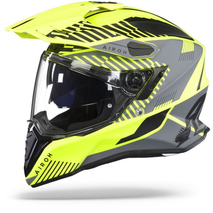 Airoh Commander Adventure ACU Gold Motorcycle Motorbike Helmet Matt Yellow